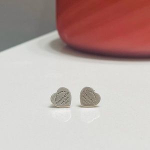 Tiffany Heart Tag Stud Earrings